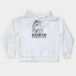 North Carolina Marlin Fishing in the Crystal Coast Kids Hoodie